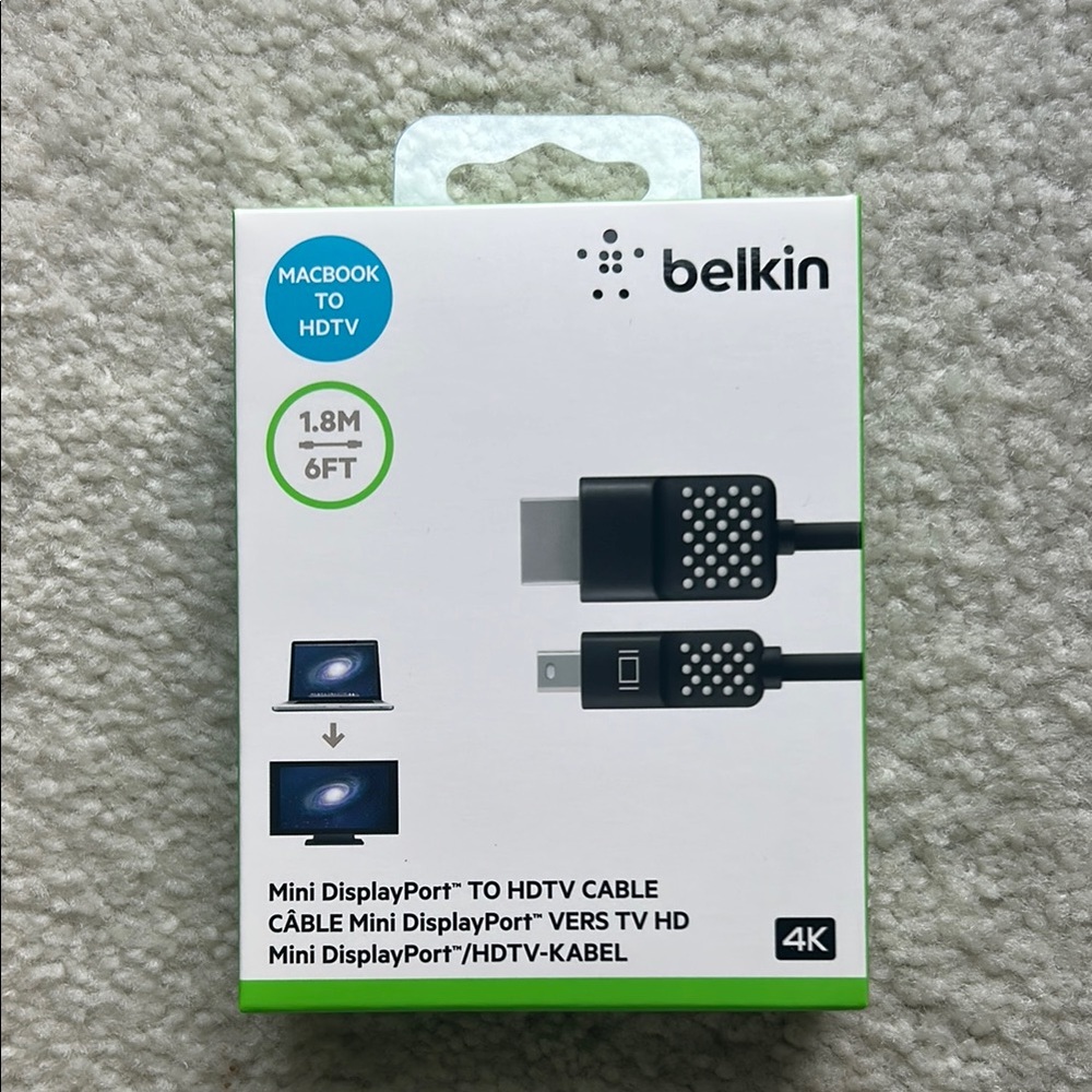 Belkin 4K Mini DisplayPort to HDTV Cable